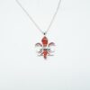 Red Monarchia Silver Necklace: Vibrant Sophistication Redefined